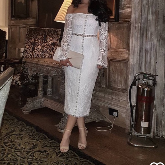 Pretty little thing lace midi dress UK 14 - Picture 3 of 8